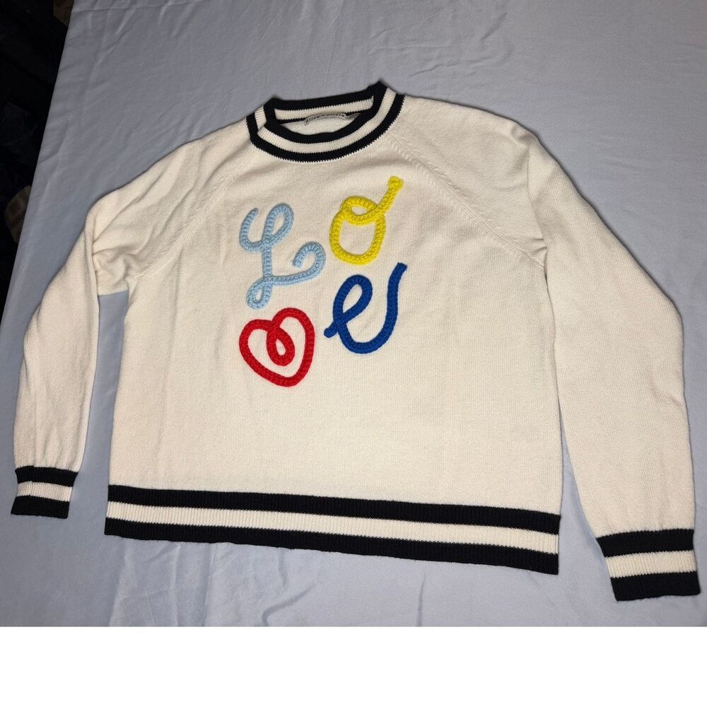 Alice + Olivia Love Multicolor Wool Sweater Size Medium
